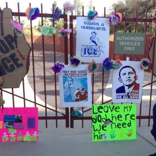 An October protest outside the federal courthouse in Tucson, Ariz