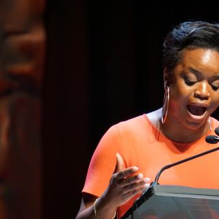 Brittany Packnett delivers the 2018 Ware Lecture to the UUA General Assembly