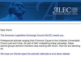 ALEC fundraising appeal